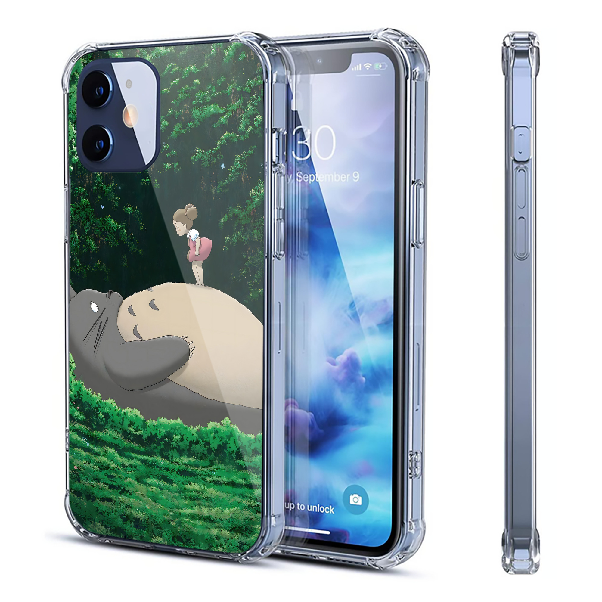 （画像用） となりのトトロ 草壁メイ 草壁サツキ My Neighbor Totoro Satsuki Kusakabe Mei Kusakabe 【iPhone 12シリーズ対応】透明スマホケース（クリアソフトケース）